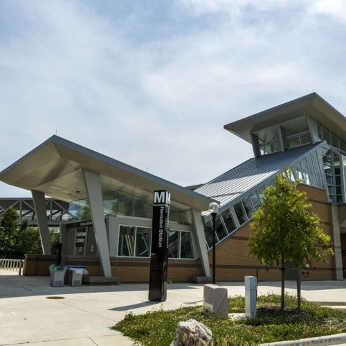 The Herndon Metro station (staff photo by Jay Westcott)